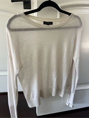Banana Republic Women's Cream Scoopneck Lightweight Sweater